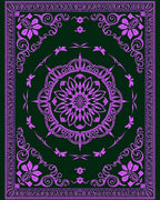 Violet Mandala Floral Border Harmony Rug