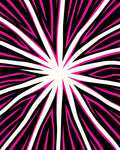 Vibrant Pink Black Sunburst Rays Rug