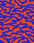 Bold Blue Winding Lines Rug