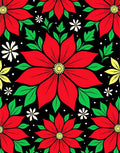 Bold Red Flower Garden Rug