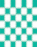 Aqua White Checkered Blended Squares Rug