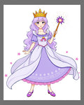 Enchanting Lavender Princess Wand Stars Rug