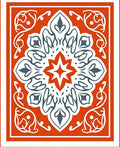 Vibrant Orange Medallion Classic Swirl Rug