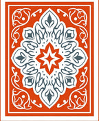 Vibrant Orange Medallion Classic Swirl Rug