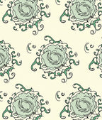 Pale Mint Swirl Floral Swirls Rug