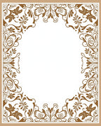 Vintage Sepia Floral Scrollwork Arrangement Rug