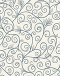Vintage Blue Swirl Vine Garden Rug
