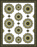 Golden Yellow Sunburst Medallion Rug