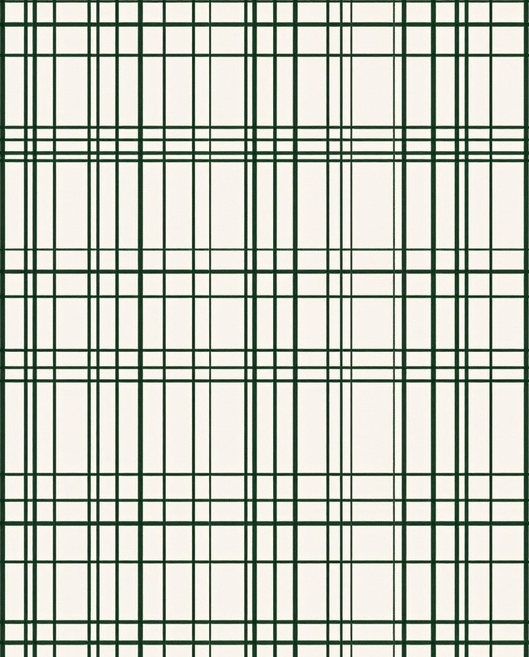 Classic Forest Green Tartan Plaid Rug