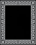 White Floral Arabesque Border Rug