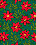 Crimson Bloom Branches On Teal Rug