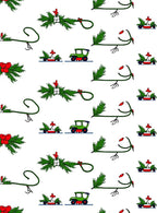 Christmas Green Sleigh and Car Collection Rug