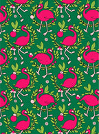 Pink Flamingo Floral Branch Repeat Rug