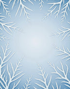 Winter White Frosty Branch Rug