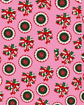 Red Green White Floral Medallion Rug