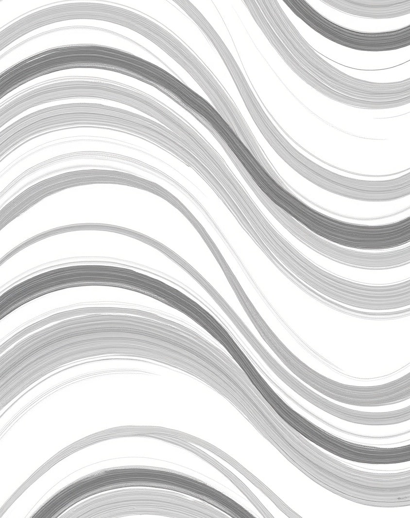 Modern Gray Swirl Ribbons Rug