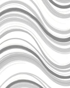 Modern Gray Swirl Ribbons Rug
