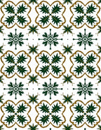 Dark Green Gold Starburst Medallion Rug