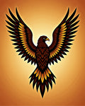 Majestic Brown Hawk Golden Wings Rug