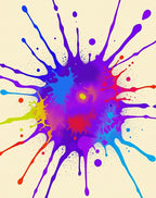 Vibrant Splatter Burst Abstract Rug
