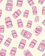 Pink Cartoonish Rectangles Scattered Rug
