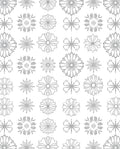 Gray Floral Starburst Repeating Pattern Rug