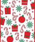 Holiday Red Green Gift Candy Snowflake Rug