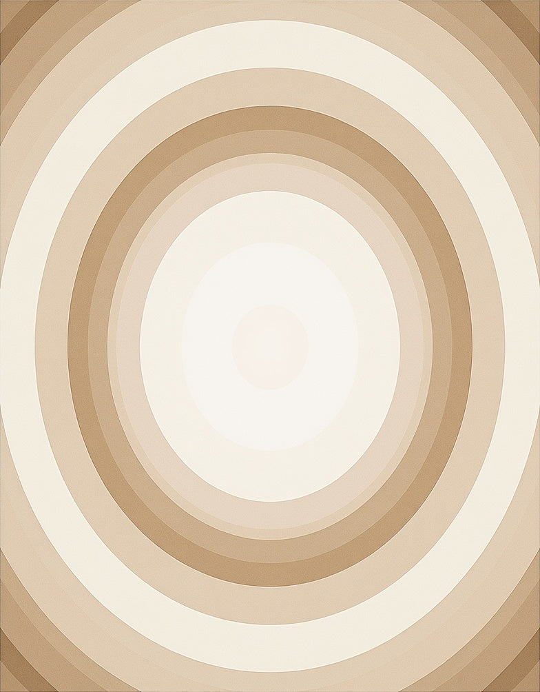 Neutral Gradient Concentric Circles Rug