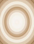 Neutral Gradient Concentric Circles Rug