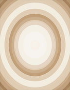 Neutral Gradient Concentric Circles Rug