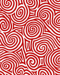 Crimson Swirls Abstract Contemporary Rug