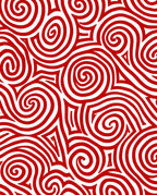 Crimson Swirls Abstract Contemporary Rug