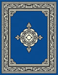Royal Blue Traditional Medallion Border Rug