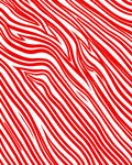 Bold Red Abstract Zebra Stripes Rug
