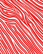 Bold Red Abstract Zebra Stripes Rug
