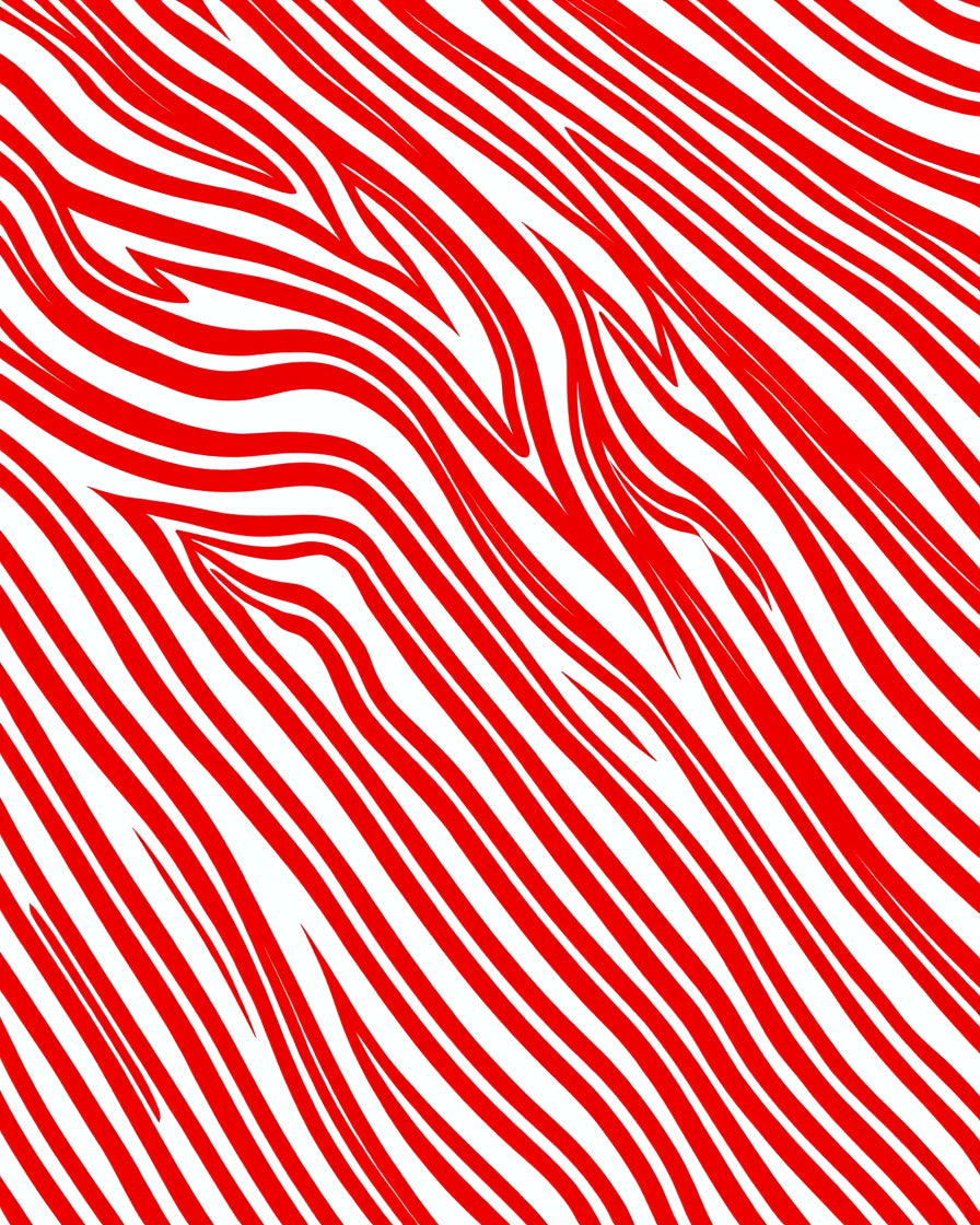 Bold Red Abstract Zebra Stripes Rug