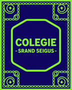 Neon Blue Chain Starburst Octagon Rug