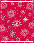 Festive Red White Snowflake Collage Rug
