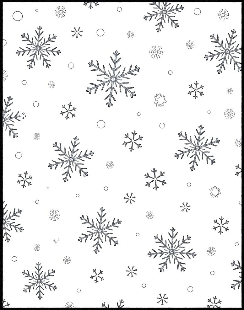 Silver Snowflake Winter Wonderland Rug