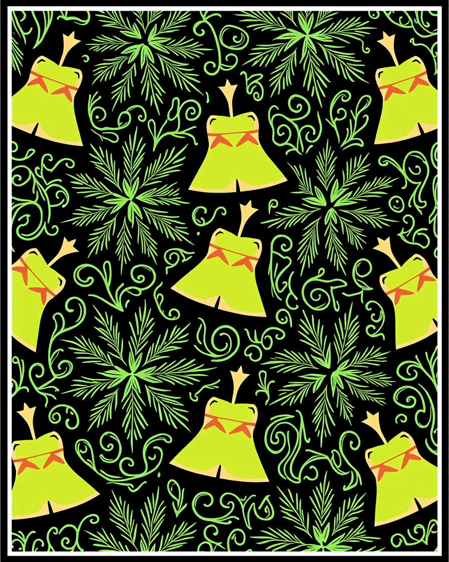 Lime Green Tribal Tent Swirl Rug