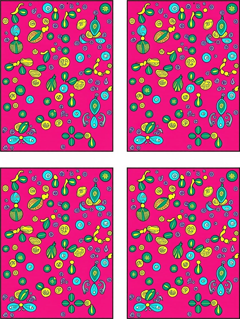 Bold Magenta Whimsical Floral Cascade Rug