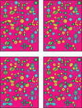Bold Magenta Whimsical Floral Cascade Rug