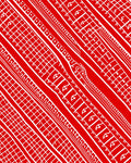 Crimson White Linear Abstract Diagonal Rug