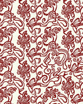 Crimson And Cream Organic Swirl Rug