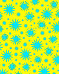 Bright Yellow Starburst Collection Rug
