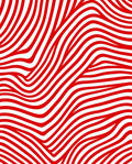Bold Red Abstract Wavy Lines Rug