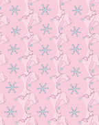 Pastel Pink Swirling Ribbon Starbursts Rug