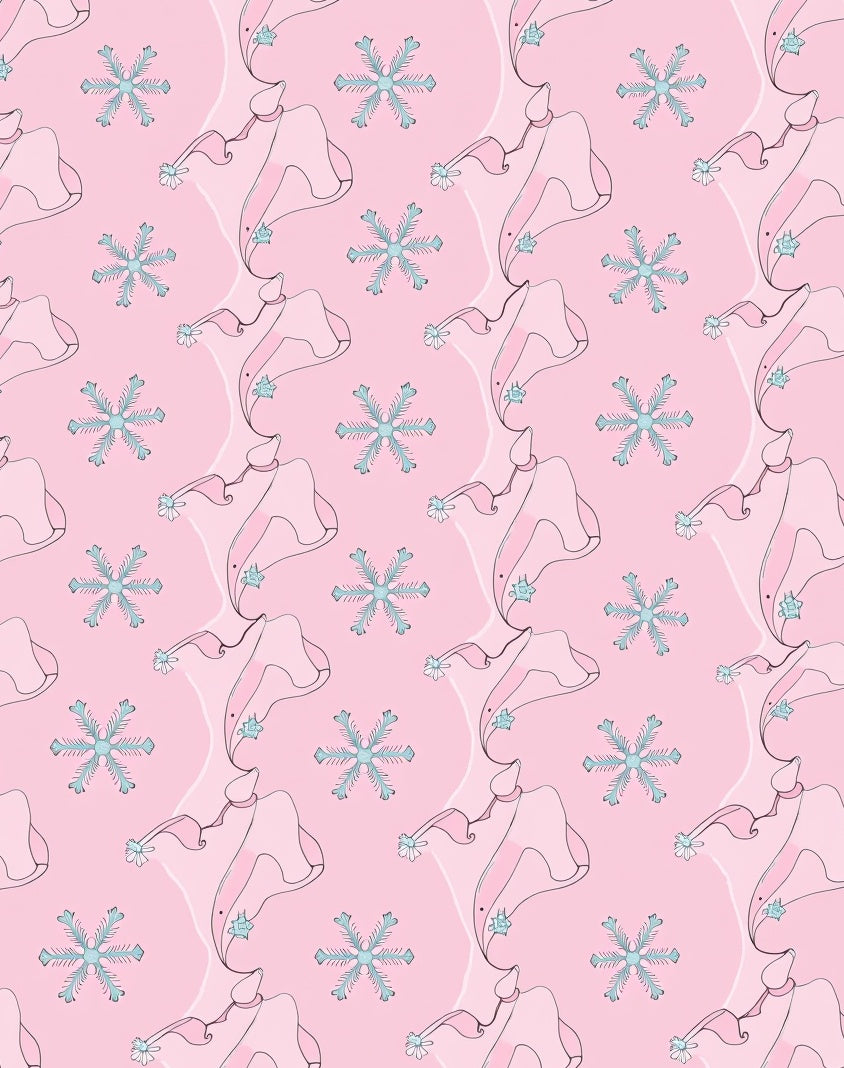 Pastel Pink Swirling Ribbon Starbursts Rug
