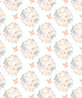 Peach Seashell Abstract Scattered Design Rug