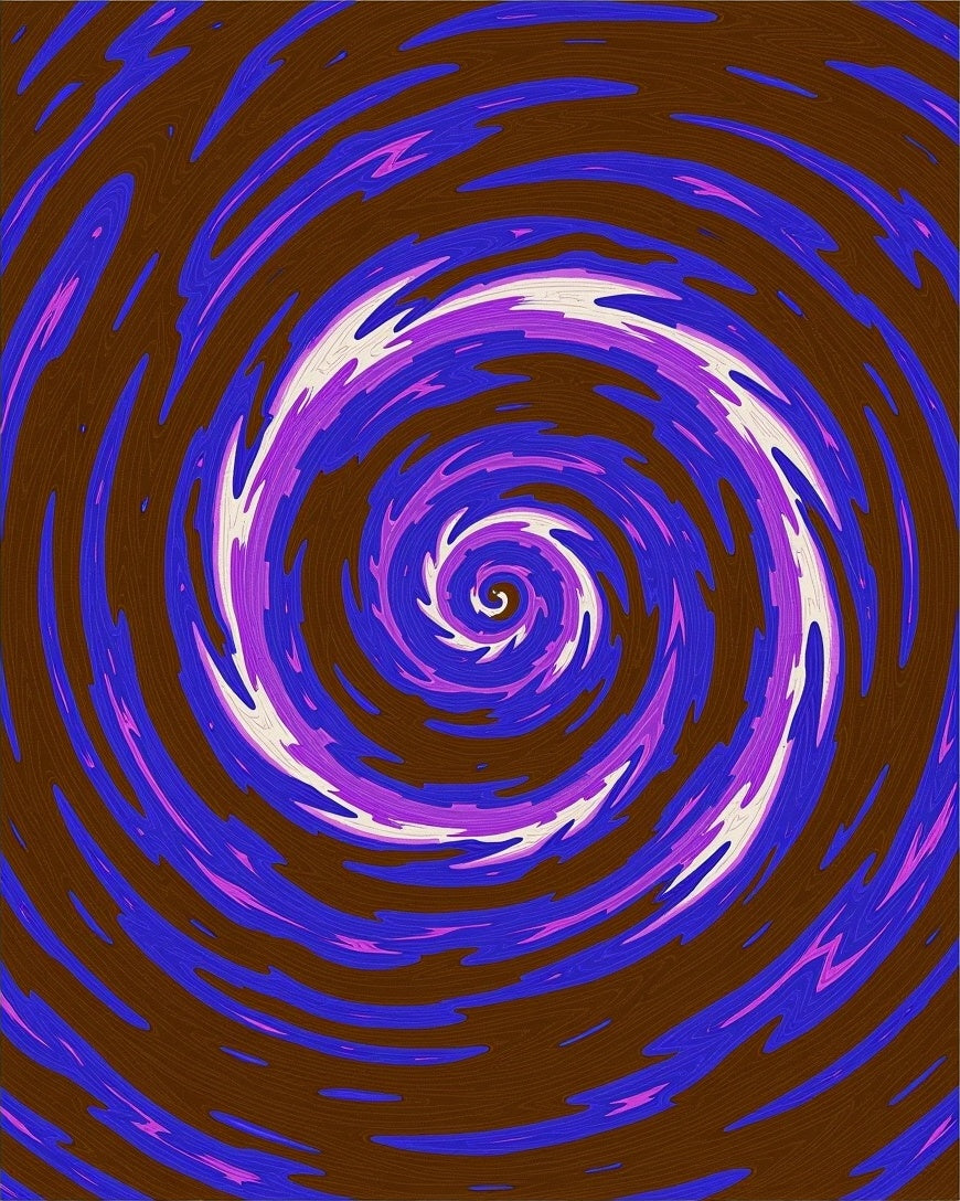 Deep Blue Amethyst Swirl Rug